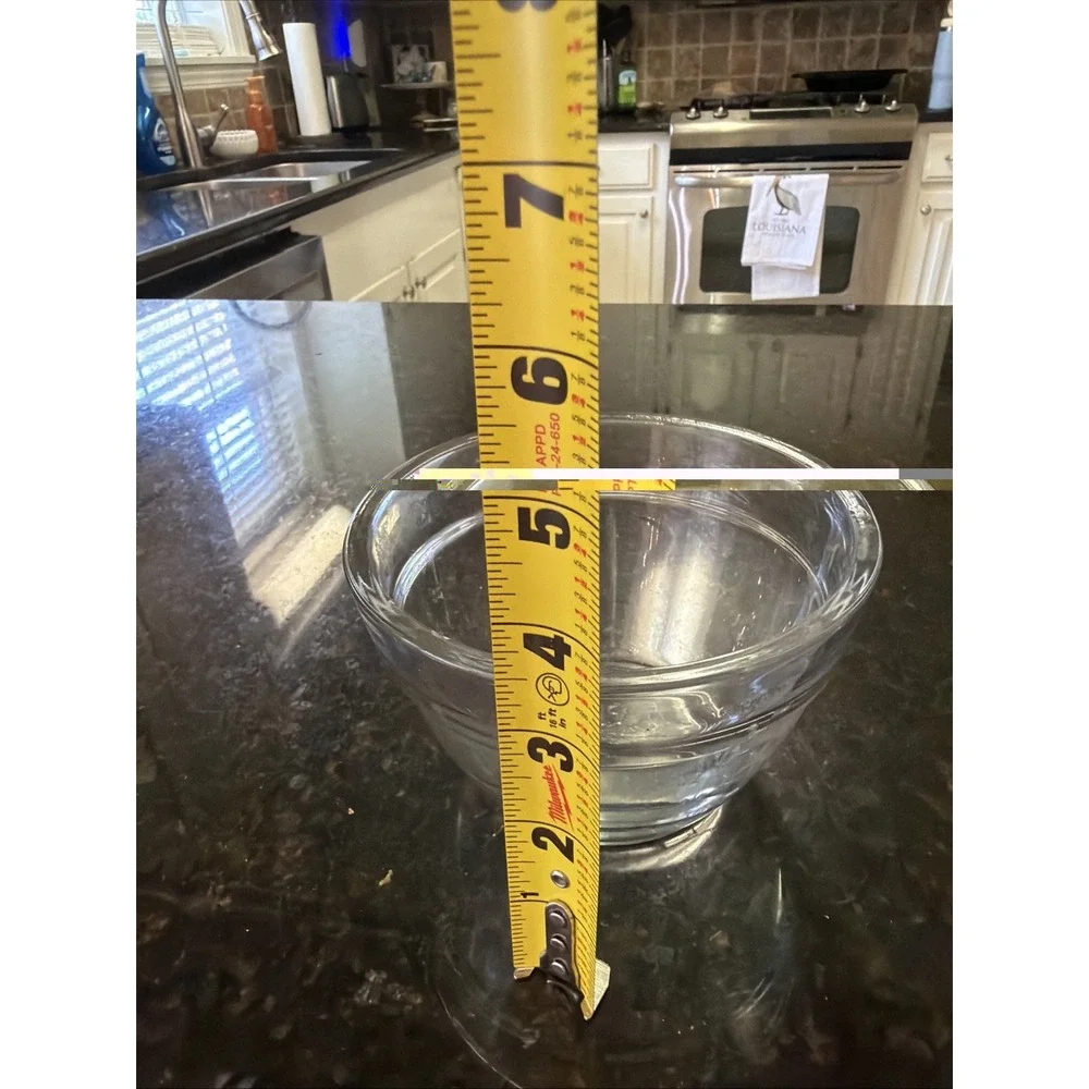 Pampered Chef 600ml 2.5 Cup Clear Glass Prep Measuring Bowl - Vintage